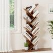 Artiss Tree Bookshelf 9 Tiers Walnut