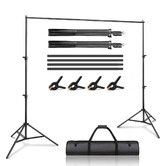 Backdrop Stand Kit, 2x3m Adjustable Photography Background Photo Backdrop Stand for Green Screen, Wedding, Parties, Photoshoot, Advertising Display