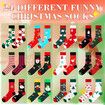 24 Pairs Christmas Long Socks Blind Box Ideal For Christmas Gifts Holiday Parties And Everyday Wear