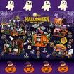 31-Day Halloween Countdown Advent Calendar 2025- Haunted House,Pumpkins,Ghosts Mini Building Block Gifts for Kids Party Goodie Bag Stuffers