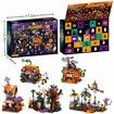 31-Day Halloween Countdown Advent Calendar 2025- Haunted House,Pumpkins,Ghosts Mini Building Block Gifts for Kids Party Goodie Bag Stuffers
