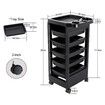 Hair Salon Trolley Tool Cart Hairdressing Colouring Beauty Storage Furniture Mobile 6 Tiers 5 Trays Rolling Wheels Barber Station Spa Tattoo Nail Shop