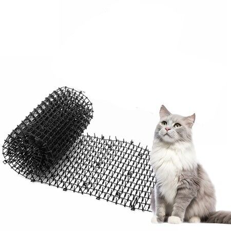 30cm X 4m Scat Mat Cat Dog Pet animal  Deterrent Spikes Outdoor Garden Cat Free Repellent  Exclusion  avoid Boundary Zone Barrier Strip Feline No Go Zone