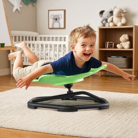 Kids Sensory Swivel Chair Spinning Seat Toddler Toys Balance Exercise Body Coordination Training Tool Autism Childrens Sit Spin ADHD Spinner Activity