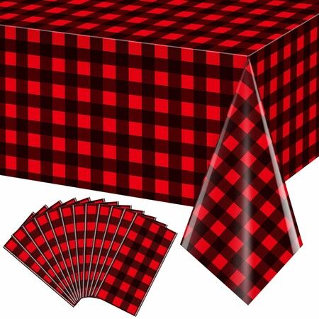 PE Tablecloth 10 Pack 137x274cm Disposable Leakproof Sturdy Rectangle 2025 Graduation  Decorations Christmas Birthday Supply Party COL White Gold