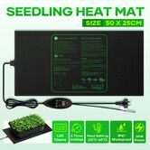 Seedling Heating Mat Map 30W Thermostat Plant Seed Heat Warming Pad Propagation Hydroponic Temperature Controller Germination Starter Sprout 50x25cm