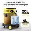 Steam Carpet Cleaner Upholstery Vacuum Wet Dry Hard Floor Sofa Spot Rug Stain Remover Pet Car 7in1 Deep Cleaning Machine Portable Smart Vac Mop Wheels