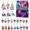 KPOP Demon Hunters Christmas Countdown Advent Calendar 2D Flat Pendant 24 Day Hanging Ornaments For Chrisimas Gift Decoration