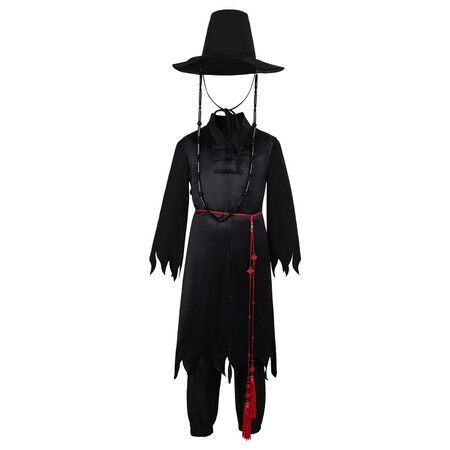 Mens Boys Kpops Jinu Costume Black Sajaboy Jinu Cosplay Costumes Coat Shirt Pant Belt Hat Outfits Halloween Suit Size : Medium