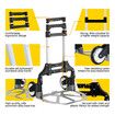 Folding Dolly Hand Truck Utility Luggage Cart Shopping Trolley Collapsible Foldable Telescopic Handle Moving Grocery Office Camping Portable Wheels