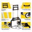 Folding Dolly Hand Truck Utility Luggage Cart Shopping Trolley Collapsible Foldable Telescopic Handle Moving Grocery Office Camping Portable Wheels