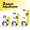Folding Dolly Hand Truck Utility Luggage Cart Shopping Trolley Collapsible Foldable Telescopic Handle Moving Grocery Office Camping Portable Wheels