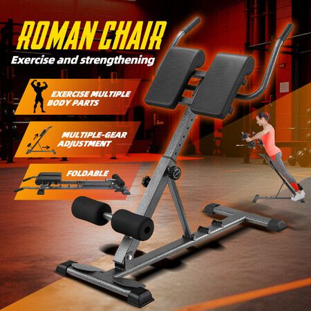 Weight Bench Roman Chair Back Hyperextension Ab Workout Home Gym Equipment Hyper Extension Fitness Exercise Machine Adjustable Core Abdominal Trainer