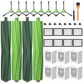 Replacement Parts for iRobot Roomba j7(7150) j7+ (7550) i3 i3+ i4 i6 i6+(6550) i7(7150) i7+(7550) i8 i8+ Robot Vacuum, 2 Sets Roller Brushes,8 HEPA Filters,8 Side Brushes,6 Dust Bags,4 Screws