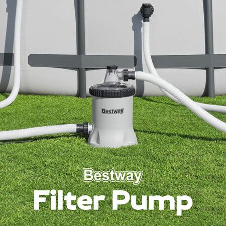 Bestway Pool Filter Pump System Above Ground Swimming Pools Cleaner 5678L/H 1500GPH Flow Rate Polysphere Water Filtration Cleaning Balls Accessories