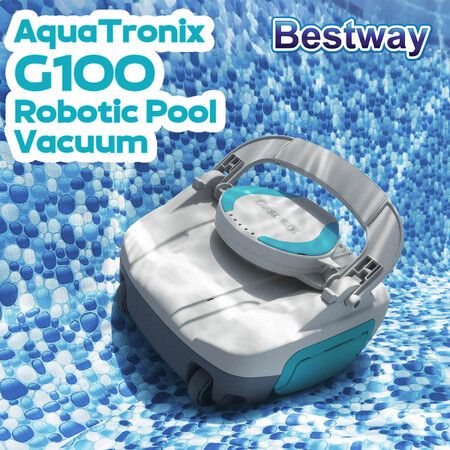 Robotic Pool Cleaner Cordless Automatic Vacuum Cleaning System Robot Rechargeable Power Portable for Bestway Flat Bottom Above Ground Swimming Pools