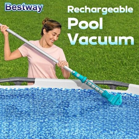 Cordless Pool Vacuum Cleaner Above Ground Swimming Pools Battery Suction Portable Cleaning Kit Handheld Stick Adjustable Lightweight Pole Bestway