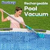 Cordless Pool Vacuum Cleaner Above Ground Swimming Pools Battery Suction Portable Cleaning Kit Handheld Stick Adjustable Lightweight Pole Bestway