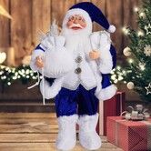 12 Inch Santa Claus Doll, Standing Santa Claus Figure Christmas Figurine Ornaments for New Year Christmas Holiday Party Home Decoration
