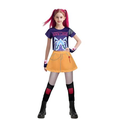 Singer Costume for Girls,POP Group Costume for Kids,Halloween Stage Star Cosplay Dress Up 150cm Age3+