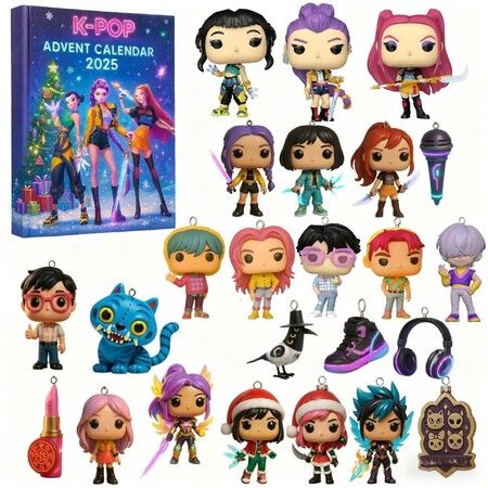 Kpop Demon Advent Calendar 24 Days Countdown  Mini Toys Ornaments Gifts Holiday Halloween Christmas Gift For Kids Adult Teens Model A
