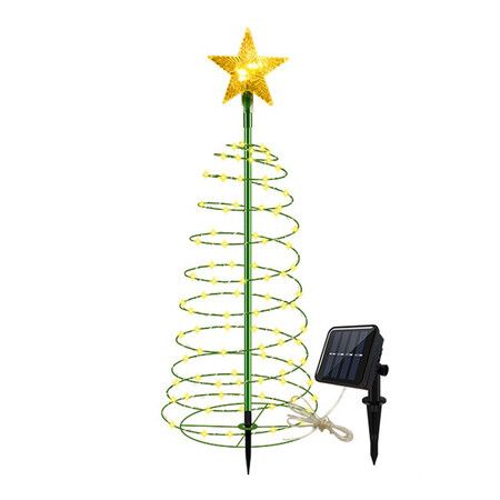 Solar LED Warm Solar Iron Christmas Tree Lights Ideal For Outdoor Christmas Decorations And Festive Events