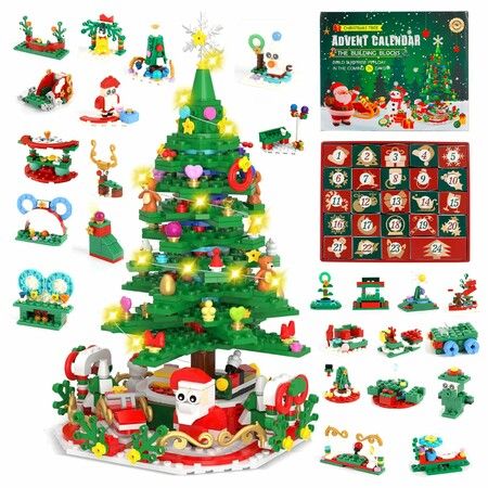Advent Calendar Christmas Tree Building Toy Magical Christmas Tree ...