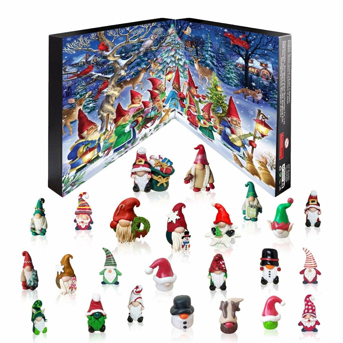 24 Days Gnome Decorations Countdown Advent Calendar Christmas Gnome ...