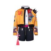 Size 140 KPOP Demon Hunters Girls Rumi Cosplay Costume Years Kids Lining Jacket Shorts Cosplay Music Chirstmas Party Uniform Outfits with accessory