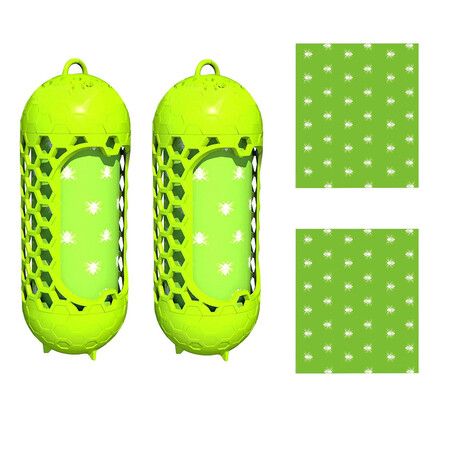 Wasp Catcher, 2Pcs Bee Sticky Board Outdoor Catchers, Portable Effective Sturdy Trap for Farm, Patio, Orchard, Garden, Backyard, Camping