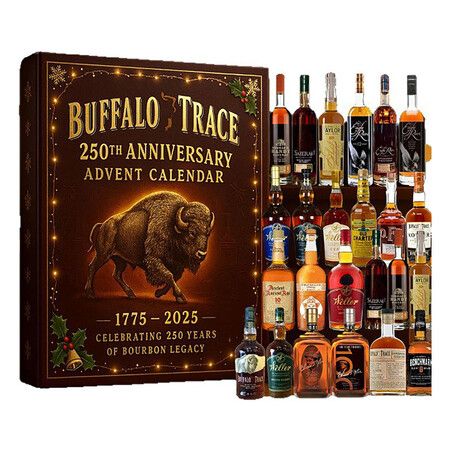 Buffalo Trace 250th Anniversary Advent Calendar 2025, 24 Days of Premium Bourbon Whiskey from America's Historic Distillery