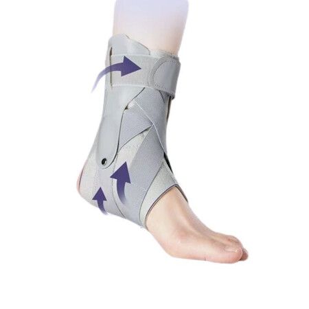 Adjustable Ankle Brace with Side Stabilizers for Sprained Ankle,Plantar Fasciitis and Injury Recovery,Support Brace for Sport (Grey Size: Medium 36-39)