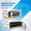 4U Network Server Cabinet Wall Mount Data Rack Enclosure 19 Inch Deep with Locking Glass Door Removable Side Panels Comms LAN IT Computer Equipment