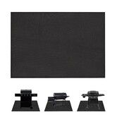 Square Fire Pit Mat Under Grill Mat,4 Layers Fireproof Fireplace Pad Heat Insulated Protect for Decks,Grass,BBQ Portable Reusable Waterproof-102*152CM