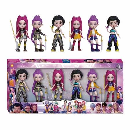 K pop Demon Hunters Figures Cute Anime Figure Doll Movie Collectible Model Toy Cartoon Action Figures Christmas Decorations Desktop Merch Accessories