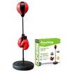 Speed Punching Bag Boxing Reflex Ball Adjustable Punching Bag Set with Stand, Boxing Gloves,Pump Great for Exercise Fun Activity