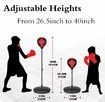 Speed Punching Bag Boxing Reflex Ball Adjustable Punching Bag Set with Stand, Boxing Gloves,Pump Great for Exercise Fun Activity