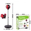 Speed Punching Bag Boxing Reflex Ball Adjustable Punching Bag Set with Stand, Boxing Gloves,Pump Great for Exercise Fun Activity