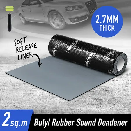 Butyl Sound Deadener Car Deadening Mat Audio Noise Insulation Automotive Shock Proofing Shield Vehicle Vibration Dampening Rubber 2.5mm 2 SQM 50x400cm