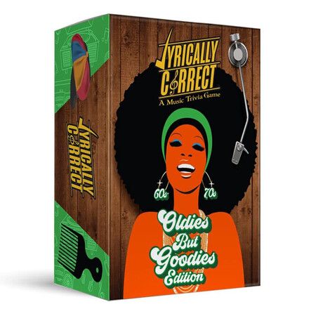 Lyrically Correct 60s & 70s Music Trivia Card Game, Oldies but Goodies Edition Finish the Lyrics Challenge, Fun for Party or Family Night