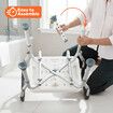 Shower Chair Bath Tub Seat Stool Adjustable Toilet Bathroom Bedside Mobility Raised Seating Furniture Safety Back Armrests for Elderly Senior Disabled