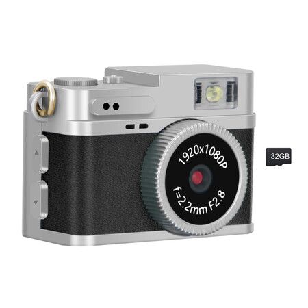 Mini Keychain Digital Camera 1080P FHD Recording with 0.96In IPS Screen,H.264 Compression,AVI Format - Ideal for Travel,Study,Concerts Black