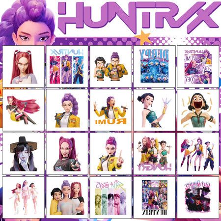 20pcs Kpop Demon Hunters Temporary Tattoo Sticker Rumi Tattoo Demonizing Sticker For Funny Party Gifts