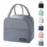 Insulated Lunch Bag for Men Women Kids Cool Bag Reusable Thermal Food Bag with Leak-Proof Liner,Cooler Tote (5L-Grey)