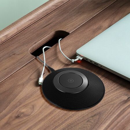 Conference USB Microphone, Omnidirectional Microphone with Mute Key,Computer Desktop Mic for Online Meeting/Class