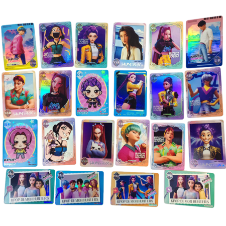 K-Pop Demon Hunter Team Flash Card Pack 150 Laser Cards Game Blind Box Collection Christmas Gift