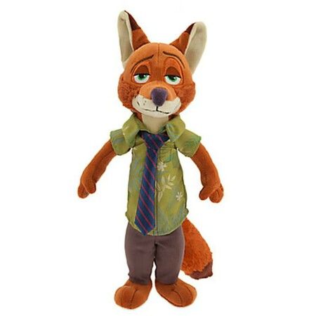 40cm Soft   Fluffy Puffy Nick Hopps  Zoo topia Judy Bunny Nick Fox Plush Toys Kids Holiday Christmas Gift