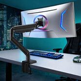 Single Screen Monitor Stand Arm Computer PC Desk Mount Bracket Gas Spring Adjustable Holder 17-50 Inch HD LED LCD TV 75x75mm 100x100mm VESA PLASA 25kg