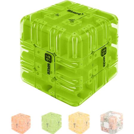 3D Labyrinth Puzzle Maze Cube, Engaging Brain Teaser Toy, Improve Spatial Recognition and Cultivate Logical Thinking (Green)