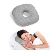 Ear Piercing Pillow for Side Sleepers, Ear Hole Pillow for Pierced Ears, O-Shaped Orthopedic Pillow for Pressure Sores, Soft Cotton